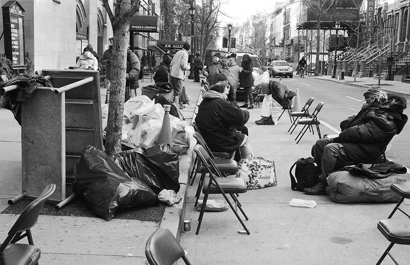 Soup Kitchen : St Luke's Lutheran Church : Hell's Kitchen : 2020 : Food Lines : Seventh Day Adventists Help the Needy : Streetlife : New York City : Times Square : Richard Moore : Photographer : Photojournalist